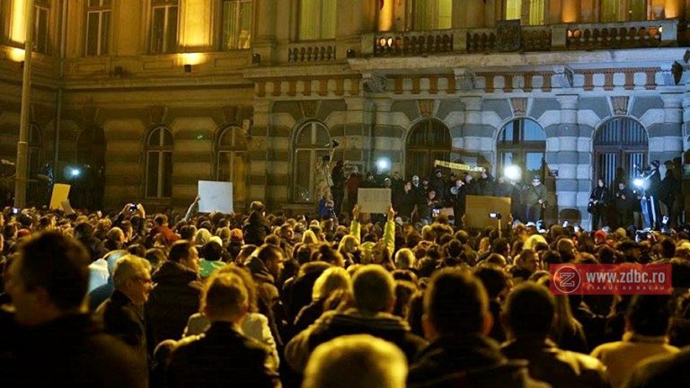protest in bacau